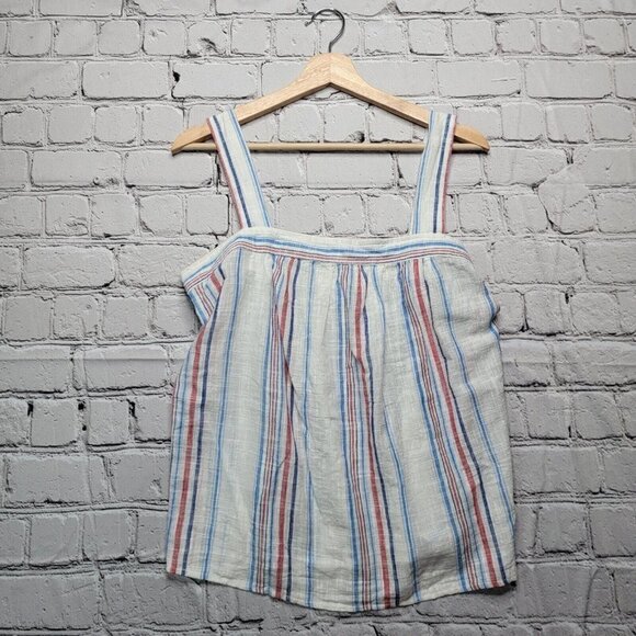 Gap 100% Cotton Vertical Stripe Sleeveless Top Size S - Picture 1 of 12